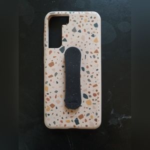 Pela Phone Case Seashell Wild Terrazzo with Collapsible Grip in Black